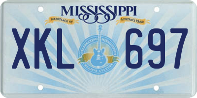 MS license plate XKL697