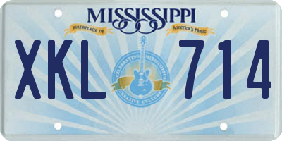 MS license plate XKL714
