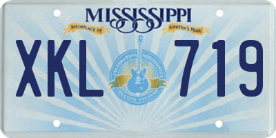 MS license plate XKL719