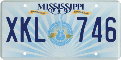 MS license plate XKL746