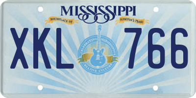 MS license plate XKL766