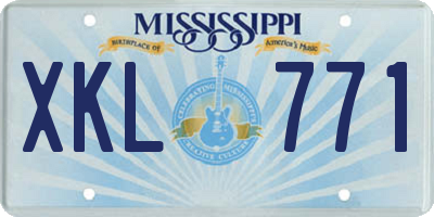 MS license plate XKL771