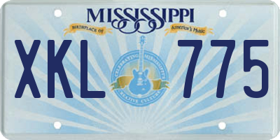 MS license plate XKL775
