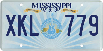 MS license plate XKL779