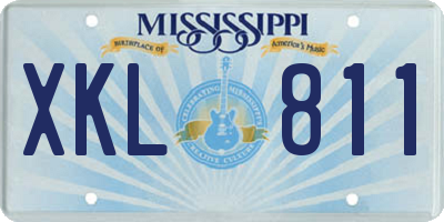 MS license plate XKL811