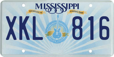 MS license plate XKL816