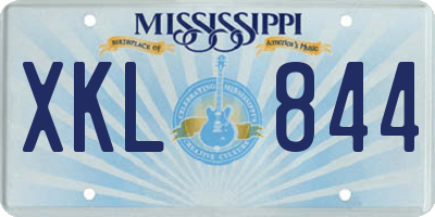 MS license plate XKL844