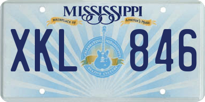 MS license plate XKL846