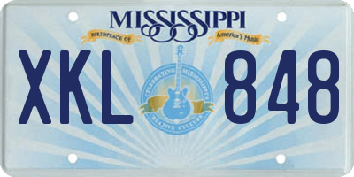 MS license plate XKL848