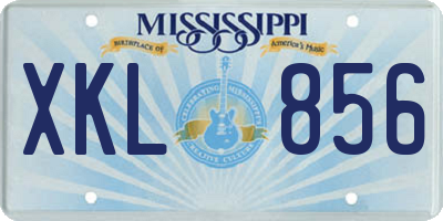 MS license plate XKL856