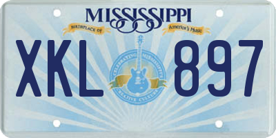 MS license plate XKL897