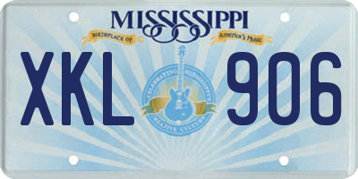 MS license plate XKL906