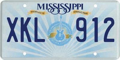 MS license plate XKL912