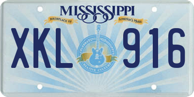 MS license plate XKL916