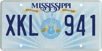 MS license plate XKL941