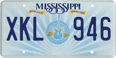 MS license plate XKL946