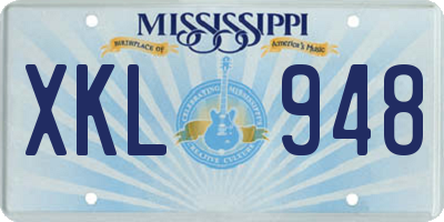 MS license plate XKL948