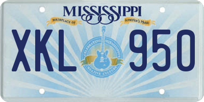MS license plate XKL950