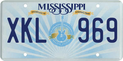 MS license plate XKL969