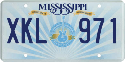MS license plate XKL971