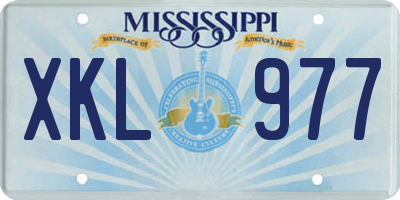 MS license plate XKL977