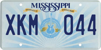 MS license plate XKM044