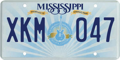MS license plate XKM047