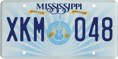 MS license plate XKM048
