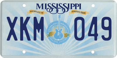 MS license plate XKM049