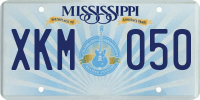 MS license plate XKM050