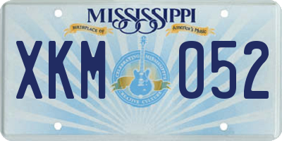 MS license plate XKM052