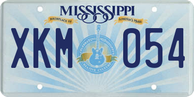 MS license plate XKM054