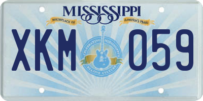 MS license plate XKM059