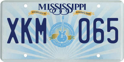 MS license plate XKM065