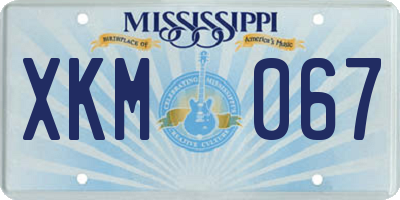 MS license plate XKM067