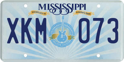 MS license plate XKM073