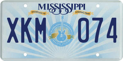 MS license plate XKM074