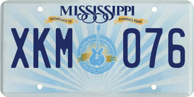 MS license plate XKM076