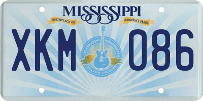 MS license plate XKM086