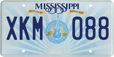 MS license plate XKM088