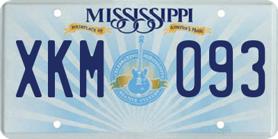 MS license plate XKM093