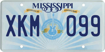 MS license plate XKM099