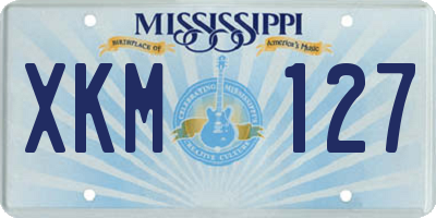 MS license plate XKM127