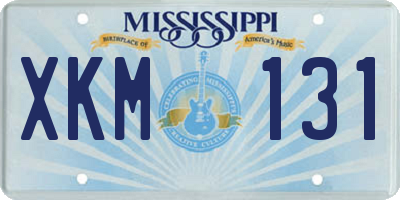 MS license plate XKM131