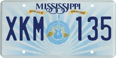 MS license plate XKM135