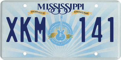 MS license plate XKM141