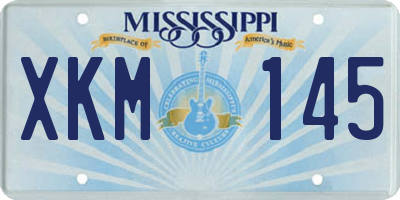 MS license plate XKM145