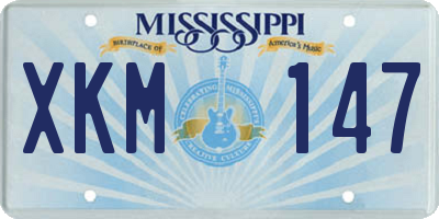 MS license plate XKM147