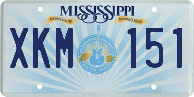 MS license plate XKM151