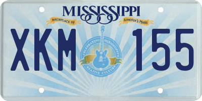 MS license plate XKM155